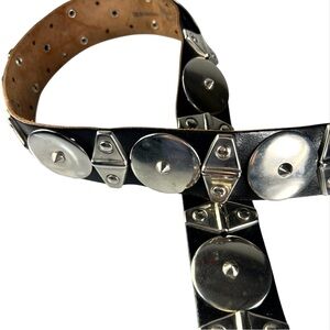 Black and Silver Studded Women's Belt
